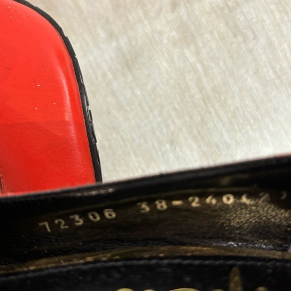 LINEA ROSA Sz 38 Pointy Bow at Toe Cap Metal Accents Heels Statement Shoes - Picture 12 of 12